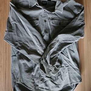 Vintage Gap Green Corduroy Button Up Top